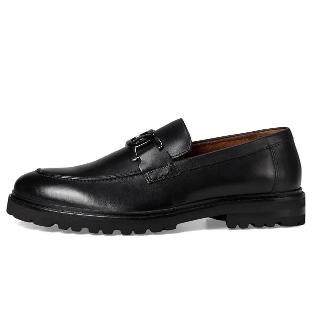 Stacy Adams Hale Men's Size 7 Moc Toe Slip-On Loafers with Metallic Horsebit